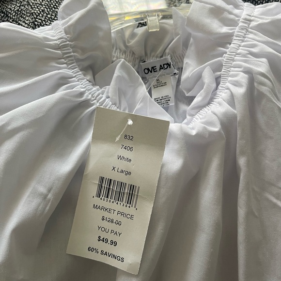 One A White Ruffled  Dress - Picture 2 of 4